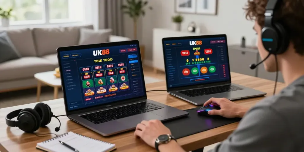 Engaging player exploring options on UK88 gaming platform with immersive interface and modern tools.