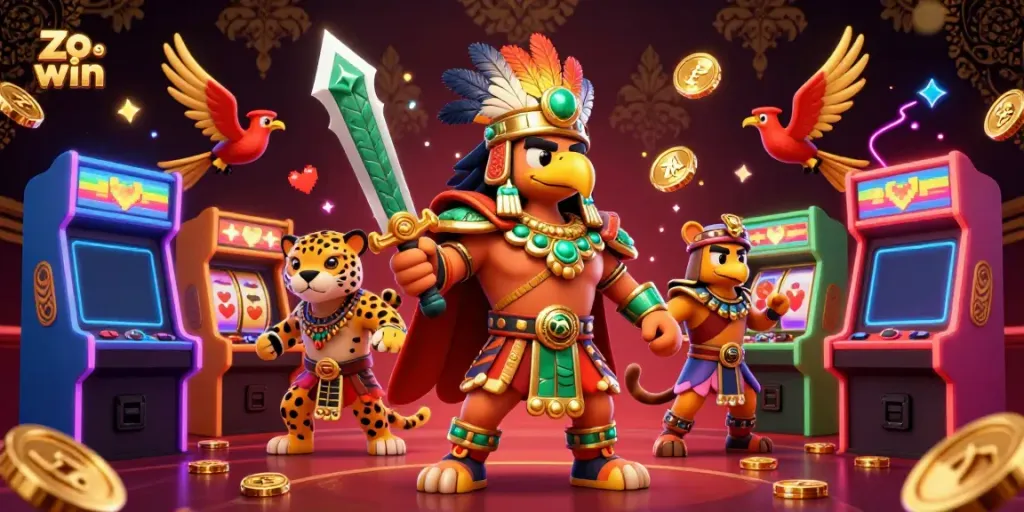 Experience the thrill of playing at Zo win, a vibrant casino world filled with exciting games and animated characters.