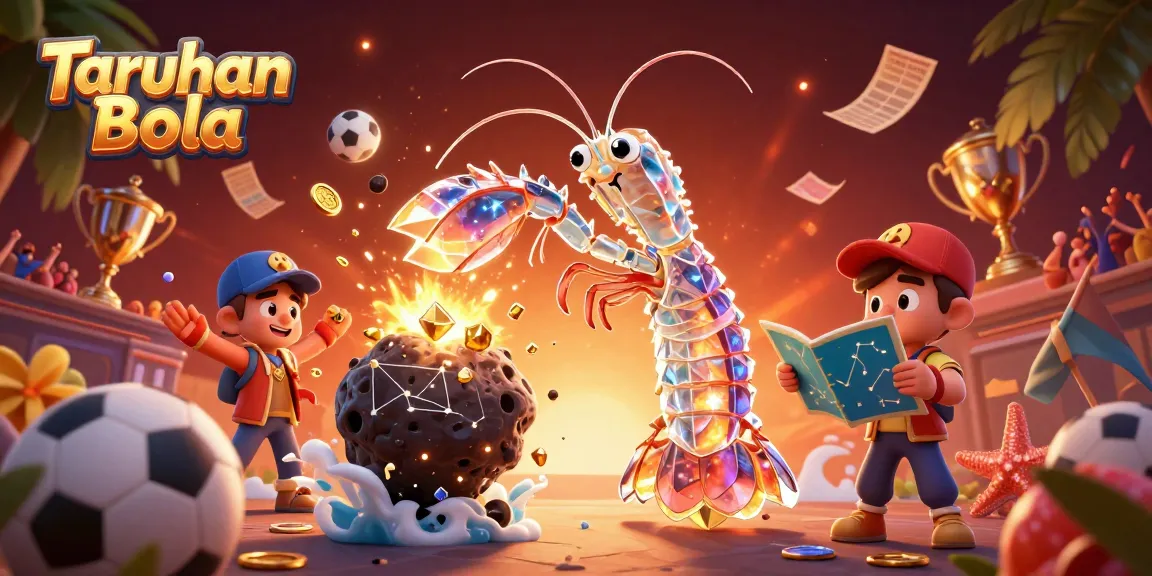 Engage with Taruhan Bola through an exciting sports betting scene featuring futuristic characters and dynamic elements.