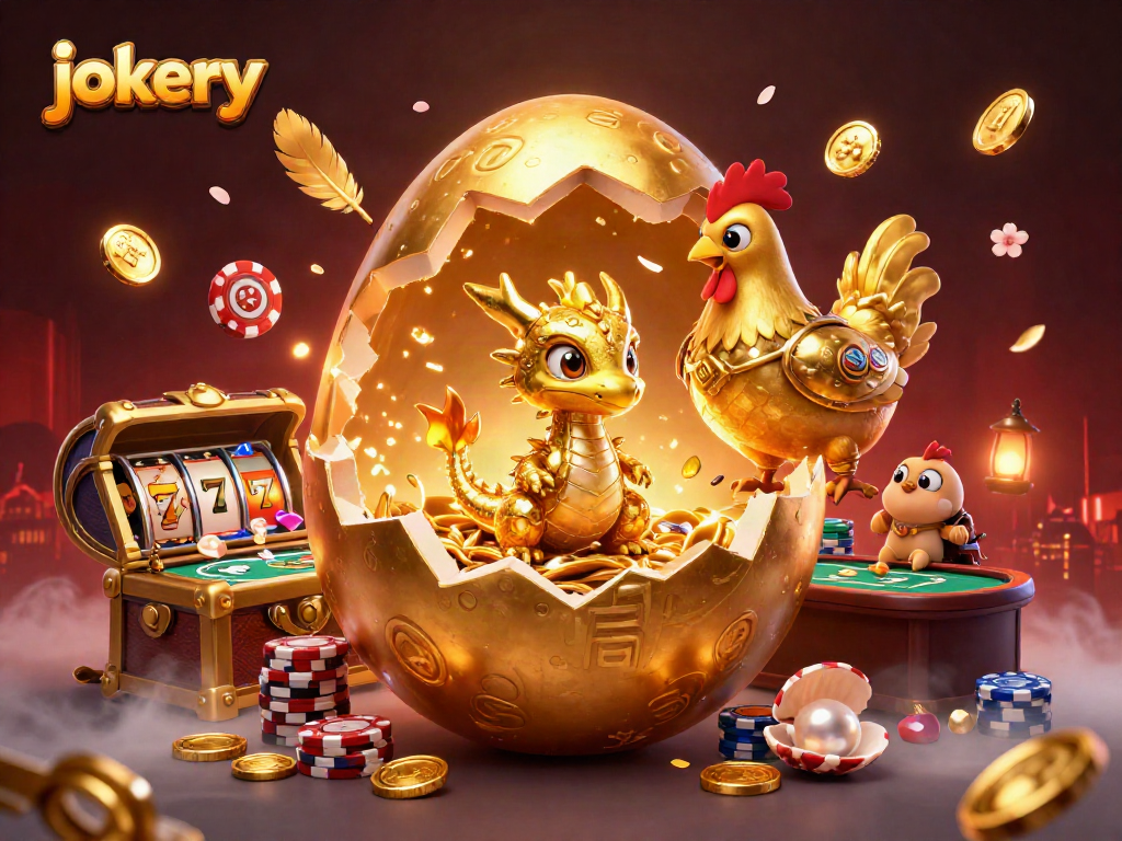 Experience thrilling wins at jokery with vibrant casino elements and a captivating dragon scene.